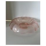 Pink glass bowl