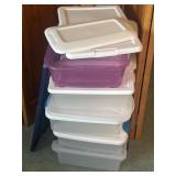 Plastic storage boxes