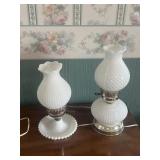 Pair of hobnail lamps
