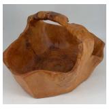 Walnut Burl Basket, signed ZH