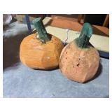 Wooden pumpkins