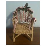 Wicker dolls chair