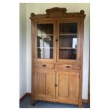 Antique Straight Front Cupboard, very nice