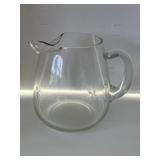 Clear, glass water, pitcher