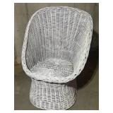 White wicker chair