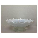 White frosted bowl