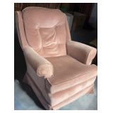 Burgandy Swivel Easy Chair