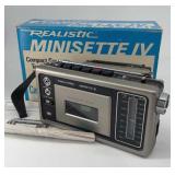 Realistic Minisette IV Cassette / AM/FM Radio