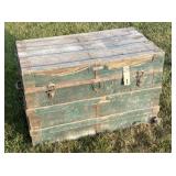 Painted Steamer Trunk
