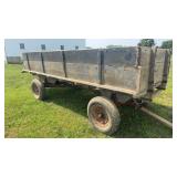 Flat Rack Hay Wagon w/ Grain Sides