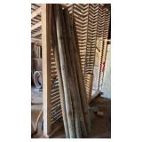 Wooden fence posts