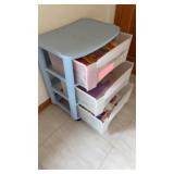 Three drawer stand with kids, coloring books and