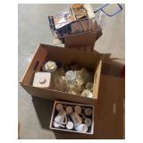 Coffee, mugs, candy jars, miscellaneous lot
