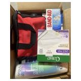 Band-Aids, cotton rounds, miscellaneous