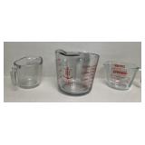 Pyrex and anchor mixing glasses