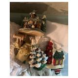 Three totes of Christmas decorations