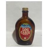 Log cabin syrup, collectors, flask bottle
