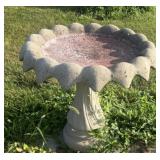 Large concrete birdbath