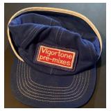 VIGORTONE premixes, ad advertising hat