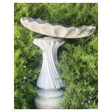 Cement birdbath, small size