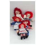 Raggedy Ann doll grouping