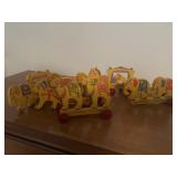 Wooden circus train