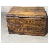 Large old, reliable coffee crate
