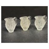 LE smith crystal glass, pitcher toothpick holders