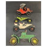 (4) Midwest Cast-Alum Antique Car Wall  Hangers