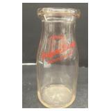 Wayne dairy half pint bottle, red letters