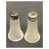 Sterling silver top salt and pepper shakers