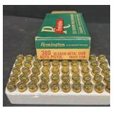 Remington 380 auto pistol ammo box of 50-NO SHIPPI