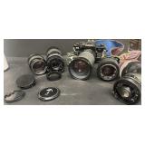 Canon A1 camera with extra lenses