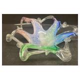 Blow glass candy dish