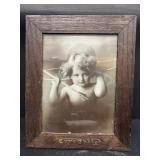 Cupid early black-and-white framed photo