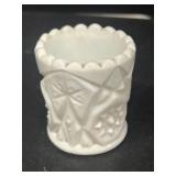 Milk glass toothpick holder