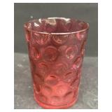 Cranberry glass coin dot