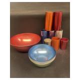 Mid-century aluminum ware bowls and cups