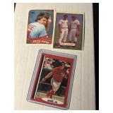 Pete Rose Topps baseball card Johnny  bench and T