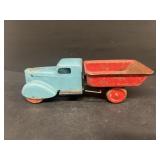 Vintage pressed  toy dump truck