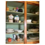 Dishes contents of cabinet