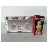 Persian cats and country boy figurines