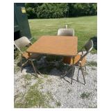 Card table and chairs