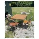Card table and chairs