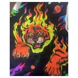 Black light tiger poster