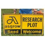 ASGROW "Research Plot" Sign