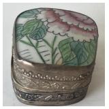 Trinket box looks to be silver