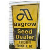 ASGROW Dealer Sign, Kieckheffer Simmintals, INC