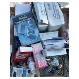 Box lot grouping-tapes, office supplies etc.