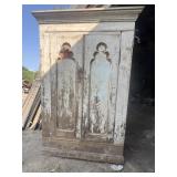 Early White cupboard, As found from barn